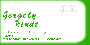 gergely windt business card